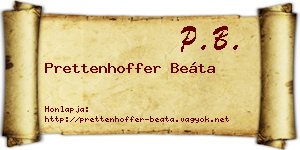 Prettenhoffer Beáta névjegykártya